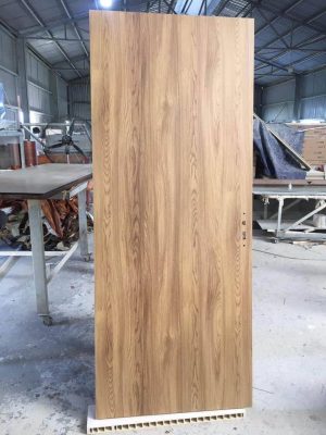 Mẫu cửa gỗ 1 cánh phòng ngủ nhựa composite màu ghi